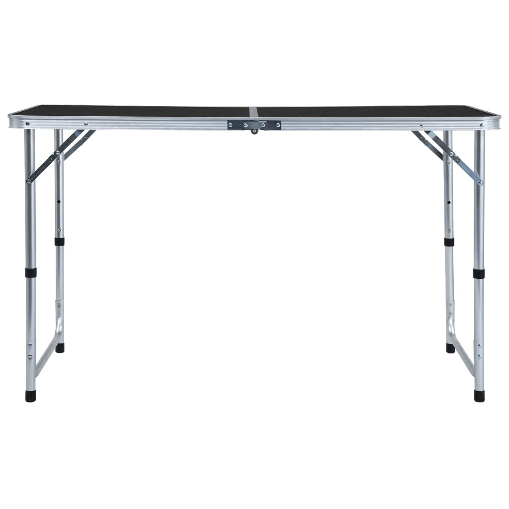 vidaXL Skládací kempingový stůl šedý hliník 120 x 60 cm