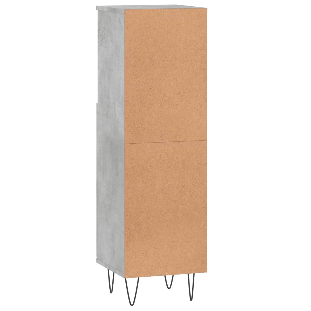 vidaXL Koupelnová skříňka betonově šedá 30x30x100 cm kompozitní dřevo