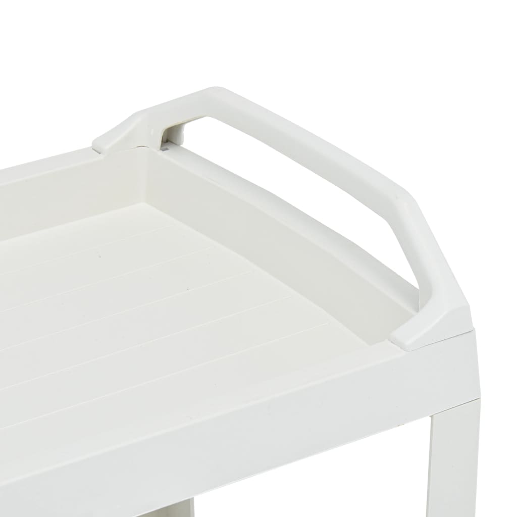 vidaXL Nápojový vozík bílý 69 x 53 x 72 cm plast