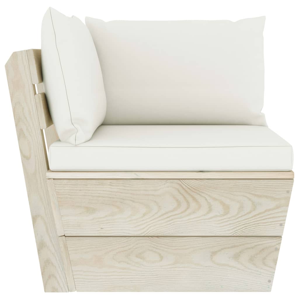 vidaXL 8dílná zahradní sedací souprava z palet + podušky smrkové dřevo