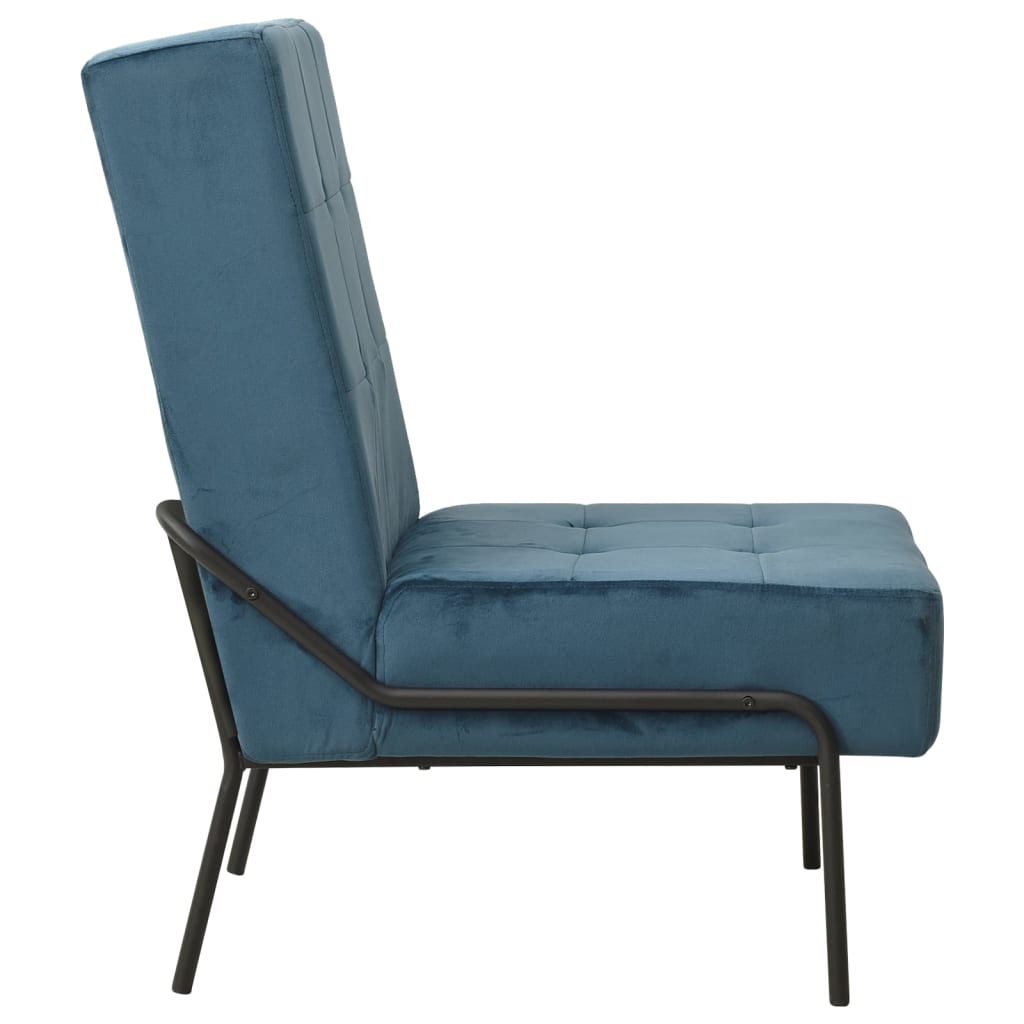 vidaXL Relaxační židle 65 x 79 x 87 cm modrá samet