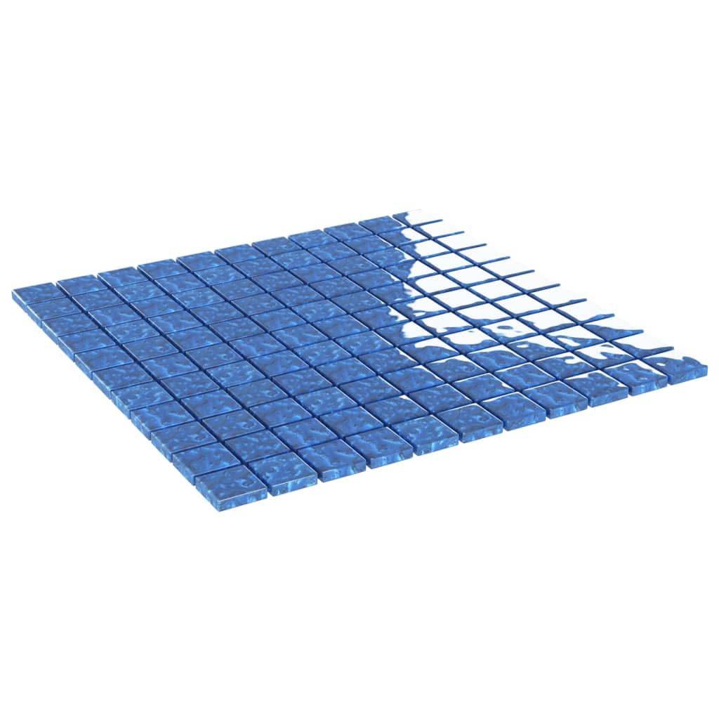 vidaXL Mozaikové dlaždice 11 ks modré 30 x 30 cm sklo