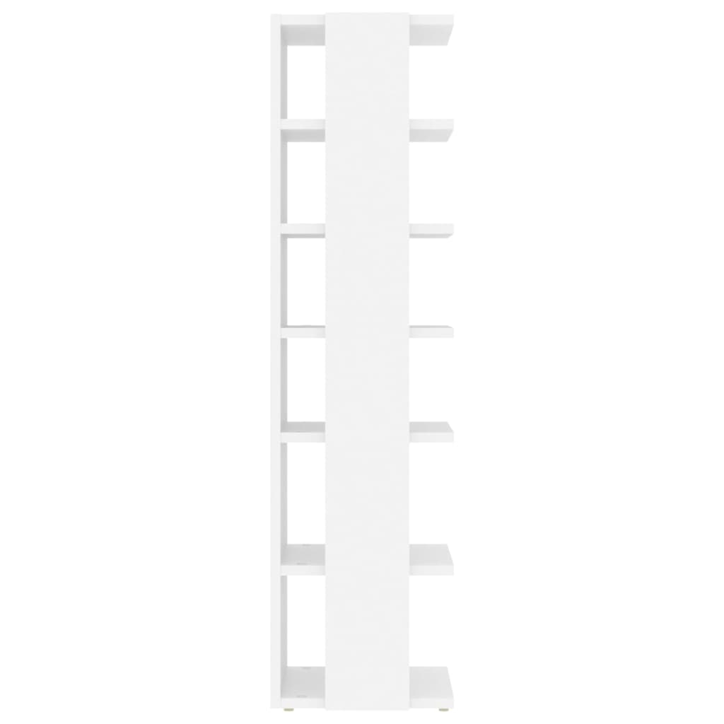 vidaXL Botník bílý 27,5x27x102 cm kompozitní dřevo