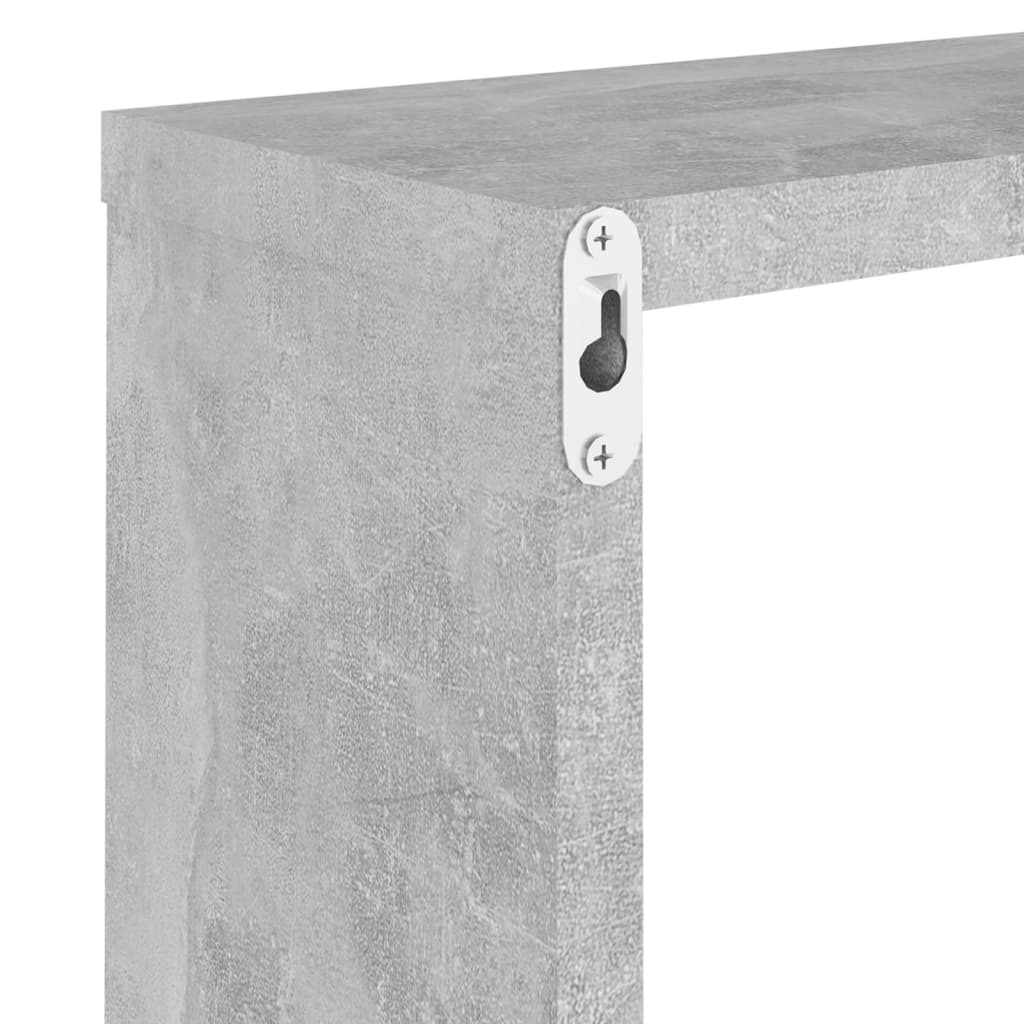 vidaXL Nástěnné police kostky 2 ks betonově šedé 30 x 15 x 30 cm