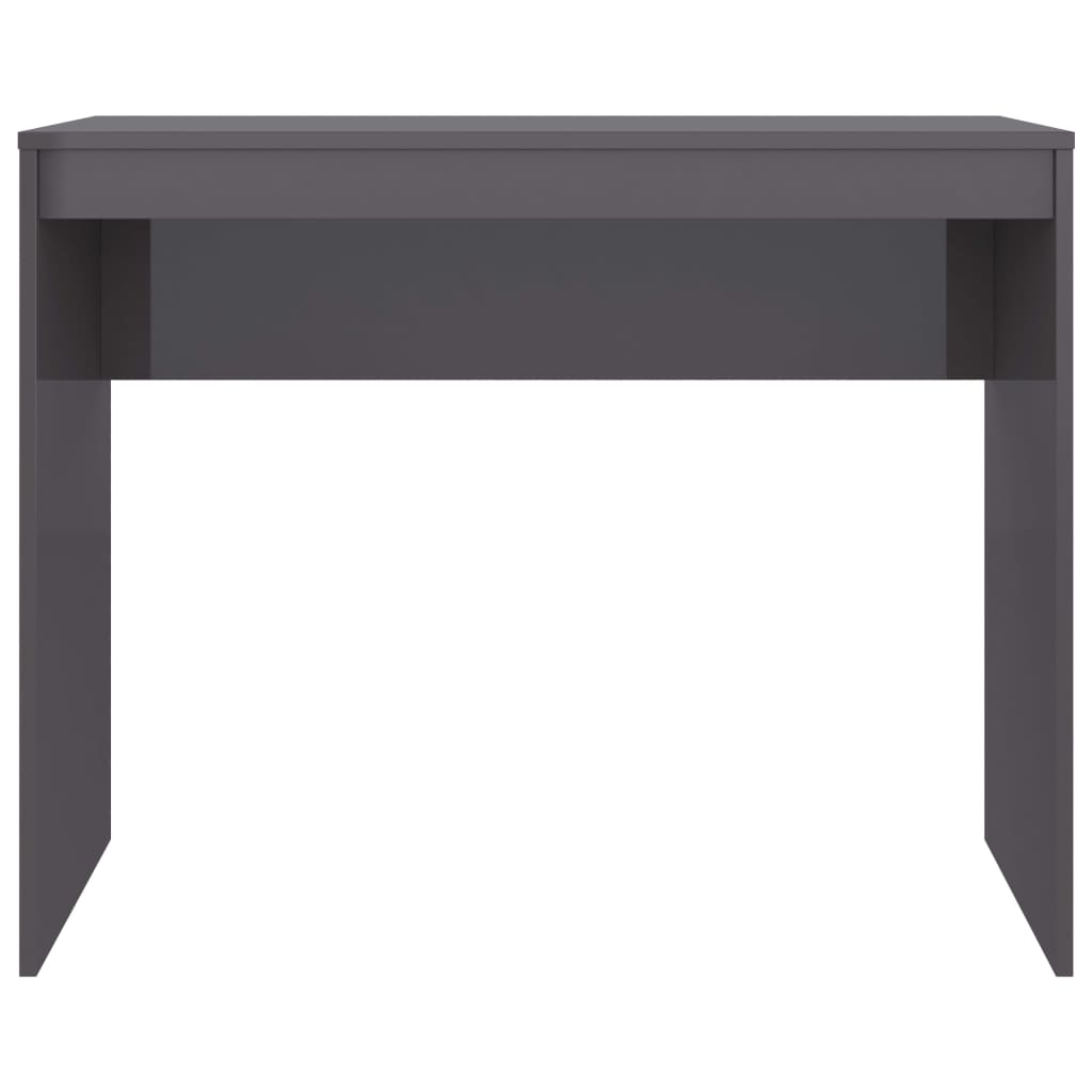 vidaXL Psací stůl šedý s vysokým leskem 90x40x72 cm kompozitní dřevo