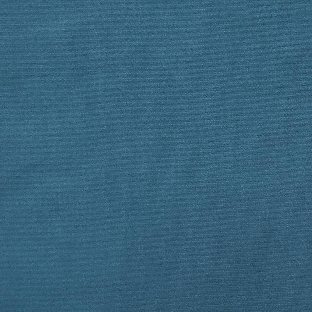 vidaXL Rozkládací pohovka s poduškami modrá samet