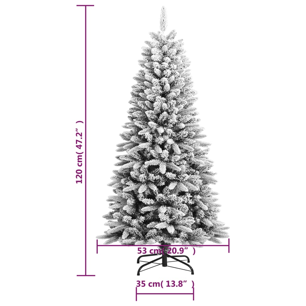 vidaXL Umělý vánoční stromek se sněhem 120 cm PVC a PE