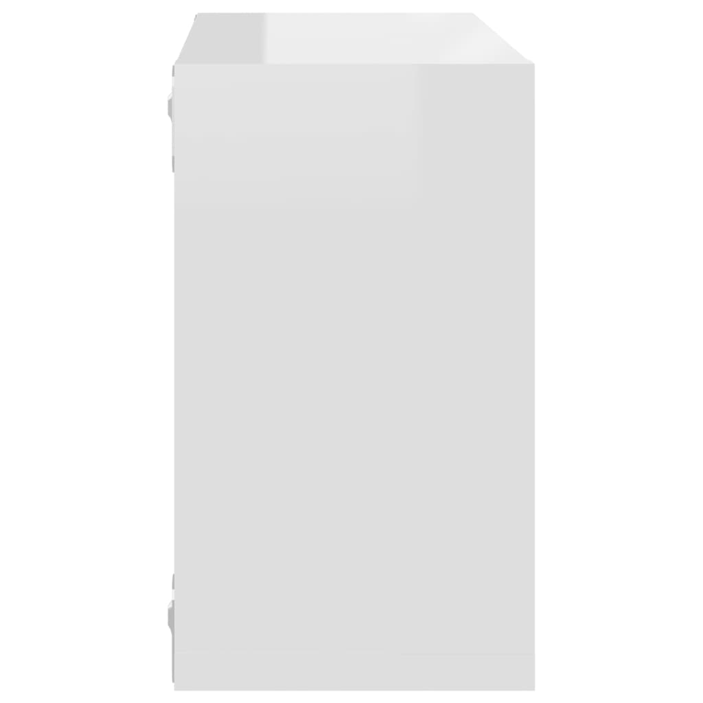 vidaXL Nástěnné police kostky 6 ks bílé s vysokým leskem 26x15x26 cm