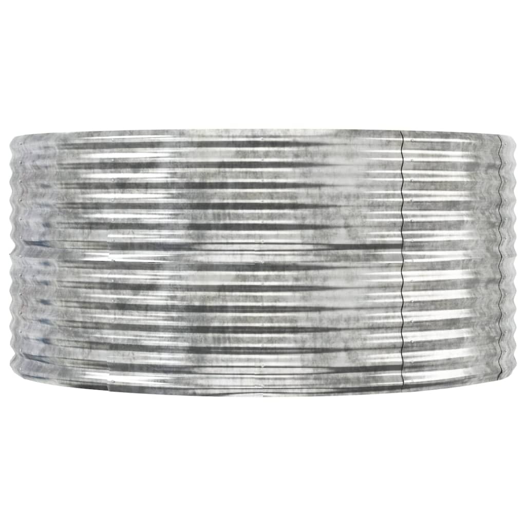 vidaXL Vyvýšený záhon stříbrný 291x140x68 cm práškově lakovaná ocel