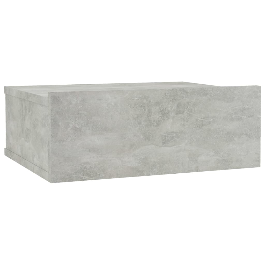 vidaXL Nástěnný noční stolek betonově šedý 40 x 30 x 15 cm dřevotříska