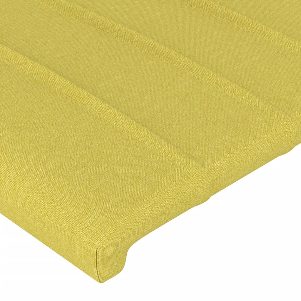 vidaXL Rám postele s čelem zelený 180x200 cm textil