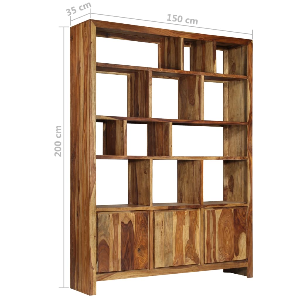 vidaXL Knihovna z masivního sheeshamového dřeva 150 x 35 x 200 cm