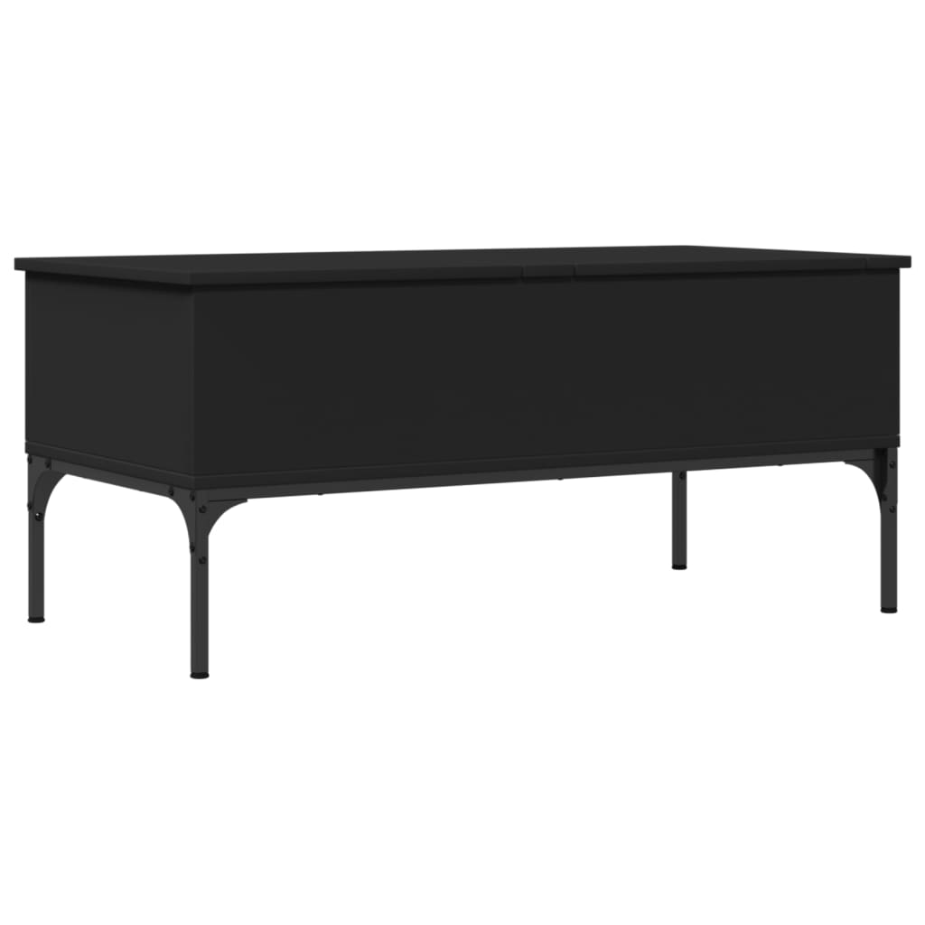 vidaXL Konferenční stolek černý 100x50x45 cm kompozitní dřevo a kov