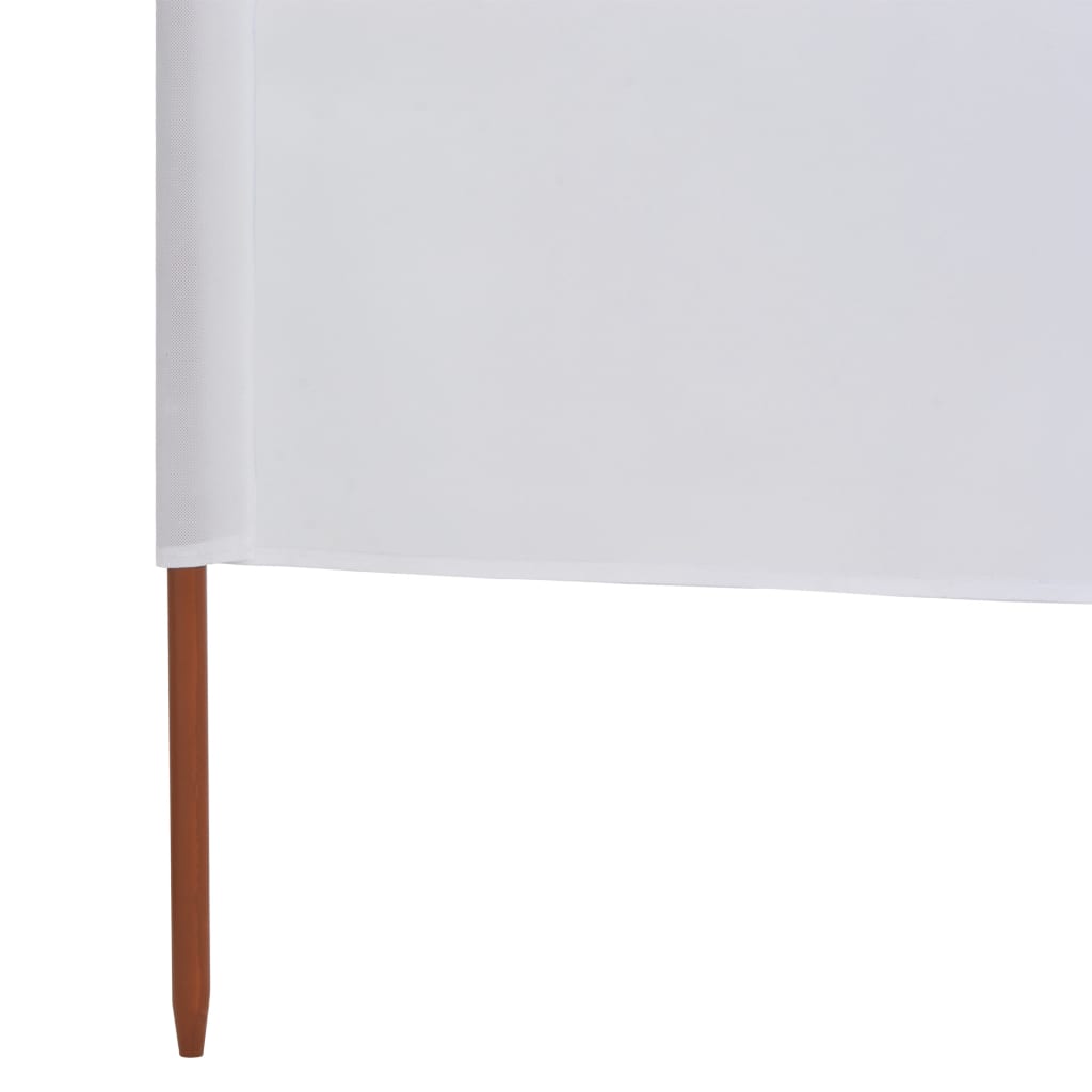 vidaXL 3dílná zástěna proti větru textil 400 x 80 cm pískově bílá
