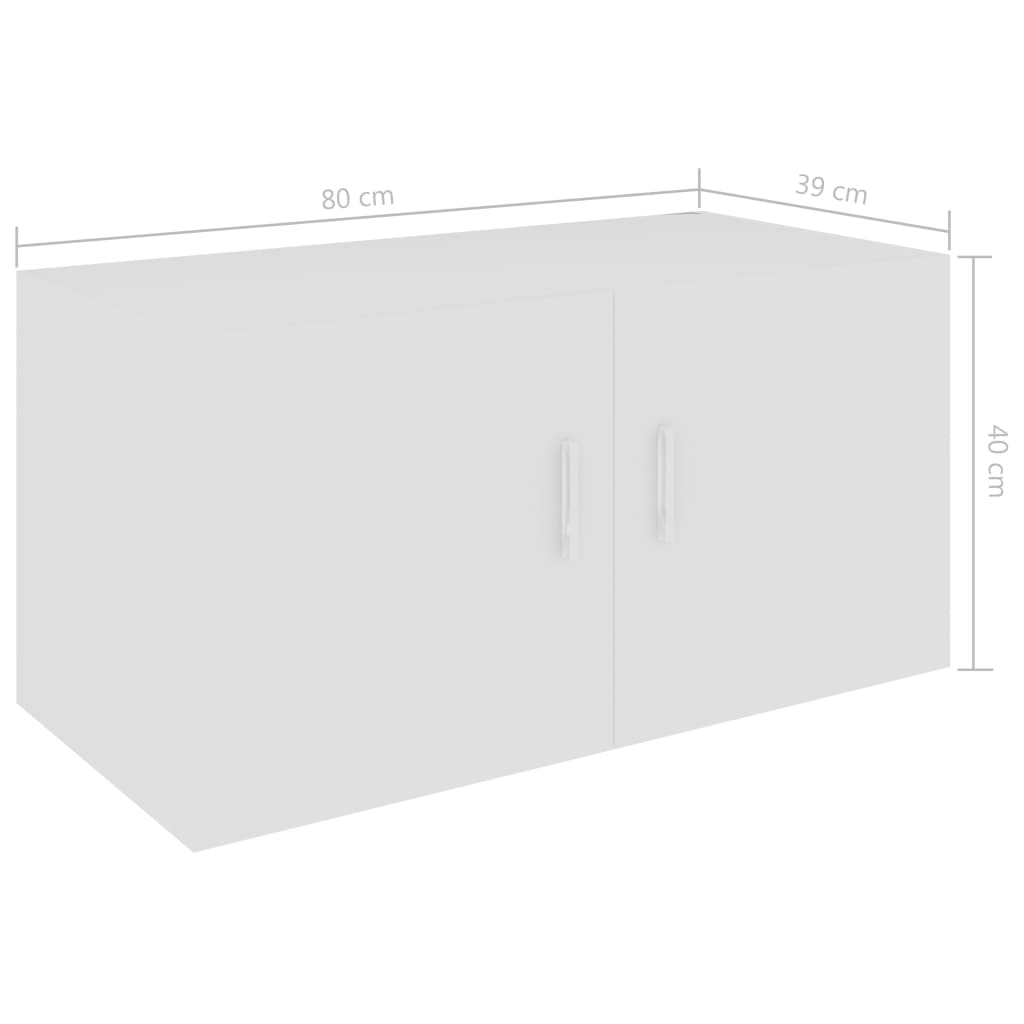 vidaXL Nástěnná skříňka bílá 80 x 39 x 40 cm dřevotříska