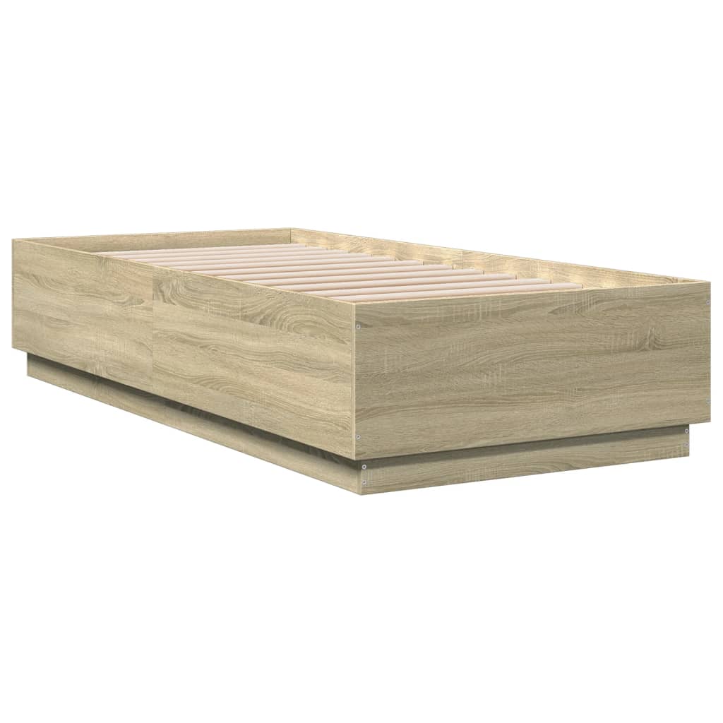 vidaXL Rám postele dub sonoma 100 x 200 cm kompozitní dřevo