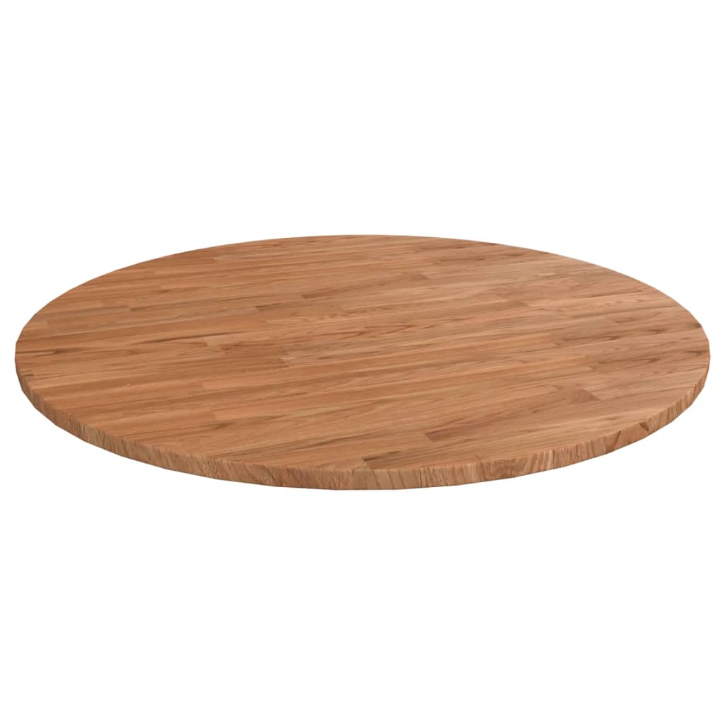 vidaXL Kulatá stolní deska světle hnědá Ø70x1,5cm ošetřený masivní dub