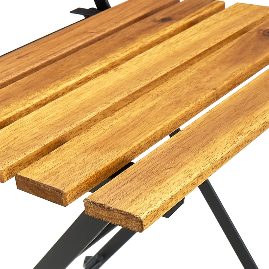 vidaXL 3dílný skládací bistro set masivní akáciové dřevo