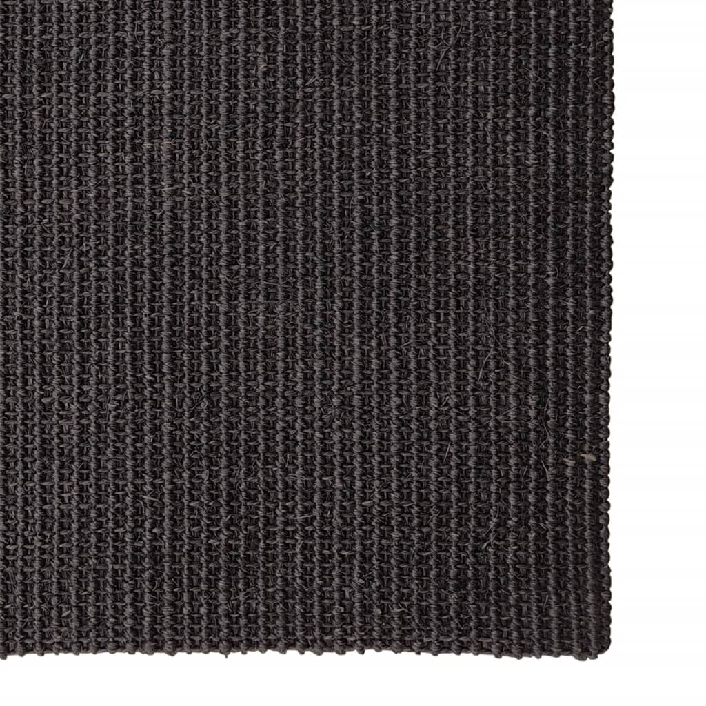 vidaXL Koberec přírodní sisal 80 x 100 cm černý