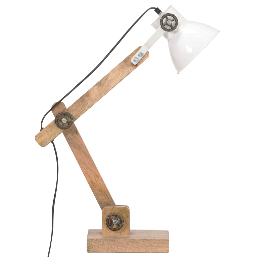 vidaXL Industriální stolní lampa bílá kulatá 58 x 18 x 90 cm E27