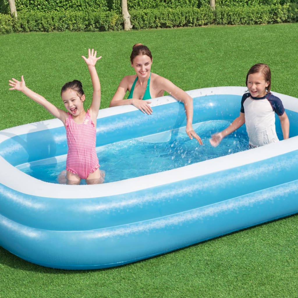 Bestway Rodinný obdélníkový nafukovací bazén 262x175x51cm modrý a bílý