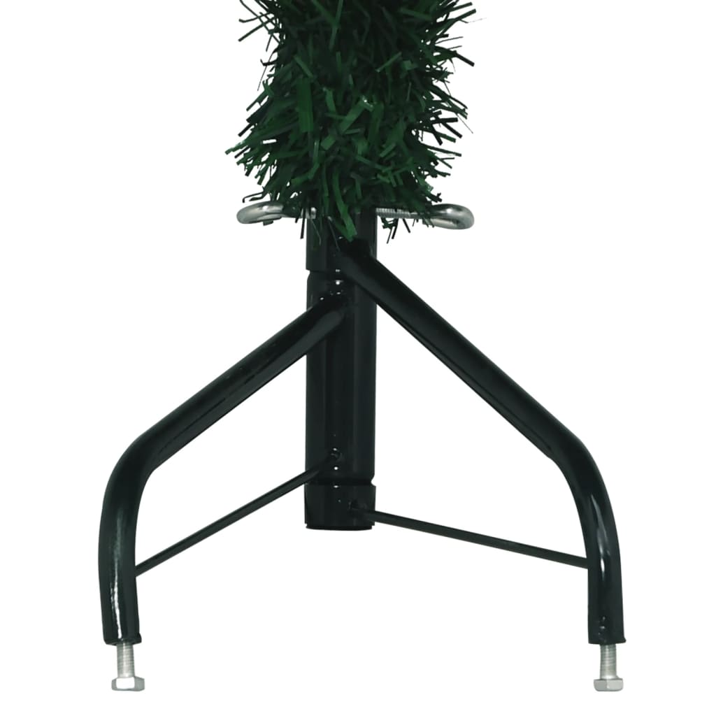 vidaXL Rohový umělý vánoční stromek zelený 210 cm PVC