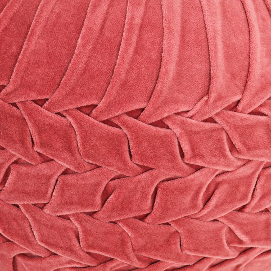 vidaXL Sedací puf bavlněný samet nařasený 40 x 30 cm růžový