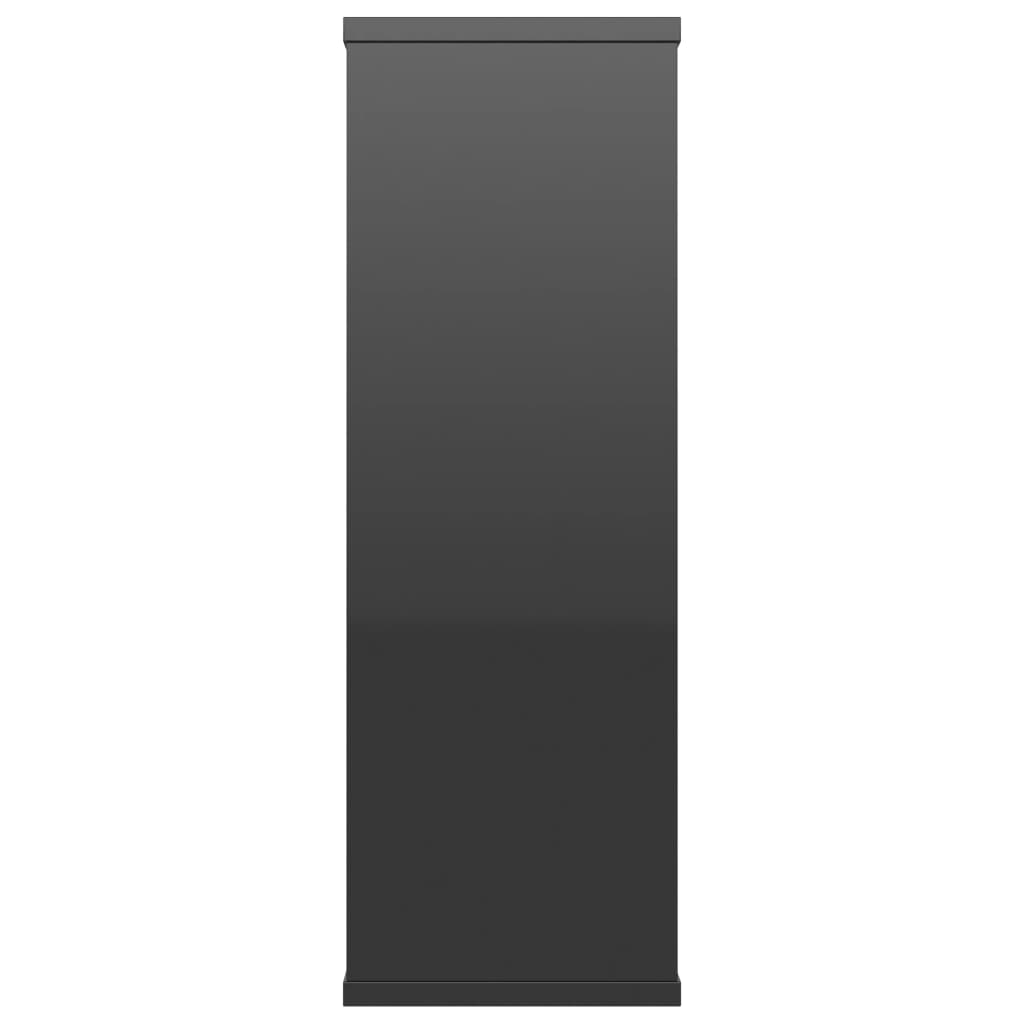 vidaXL Nástěnné police černé vysoký lesk 104x20x58,5 cm dřevotříska