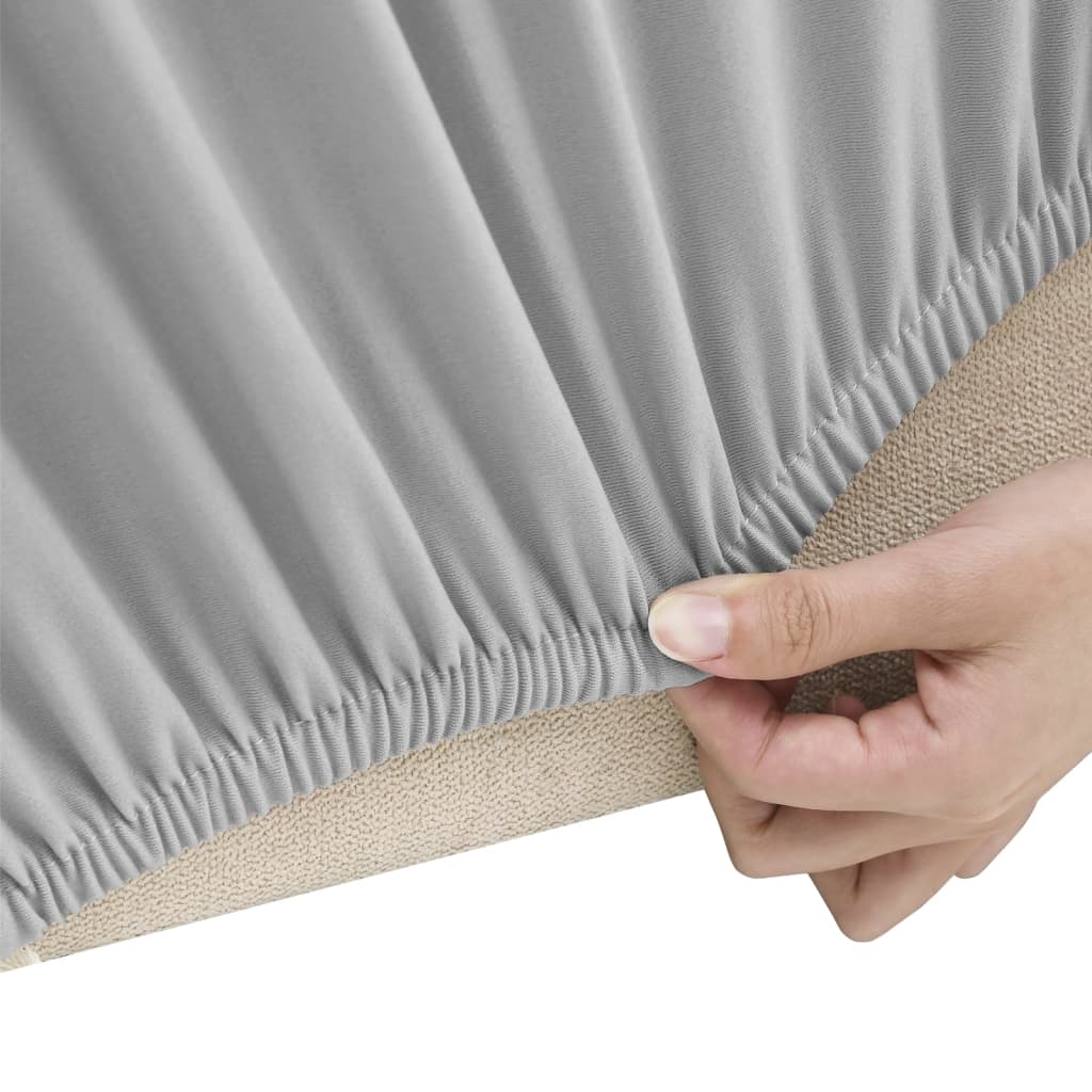 vidaXL Strečový potah na 3místnou pohovku šedý polyesterový žerzej