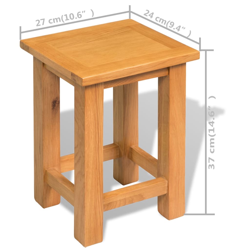vidaXL Přístavné stolky 2 ks 27 x 24 x 37 cm masivní dubové dřevo