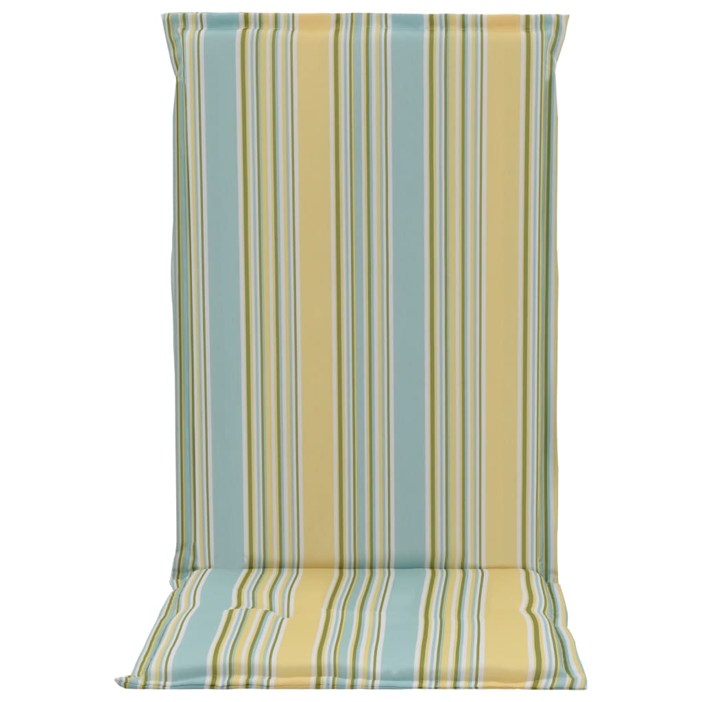 vidaXL Podušky na zahradní židle s potiskem 4ks vícebarevné 120x50x3cm