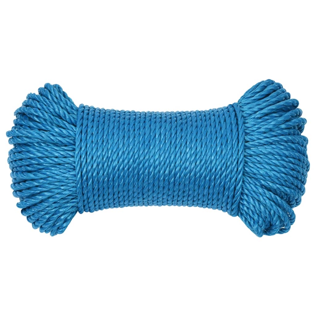 vidaXL Pracovní lano modré 3 mm 50 m polypropylen