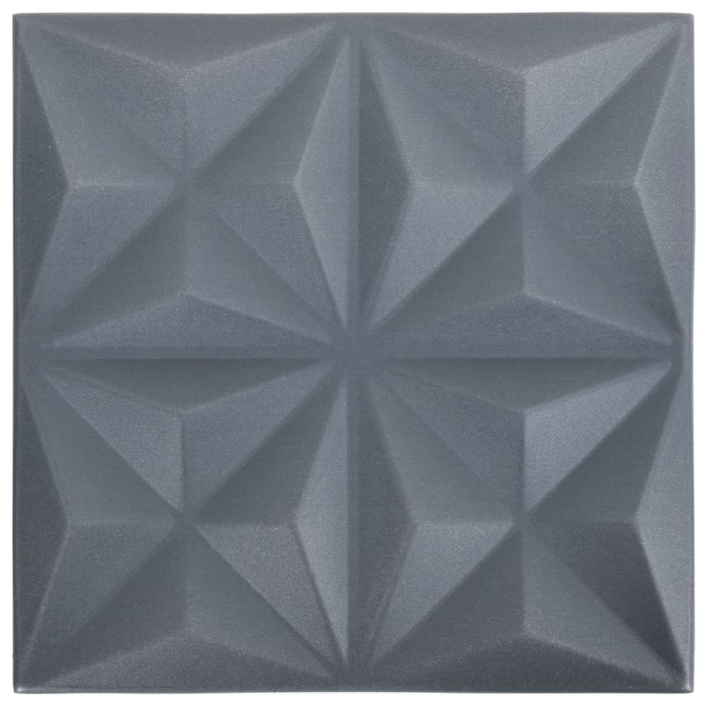 vidaXL 3D nástěnné panely 24 ks 50 x 50 cm origami šedé 6 m²