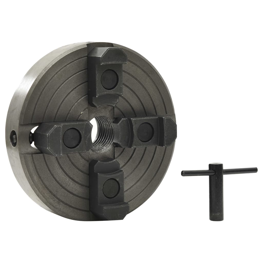 vidaXL 4čelisťové sklíčidlo na dřevo konektor M33 ocel černé 150x63 mm