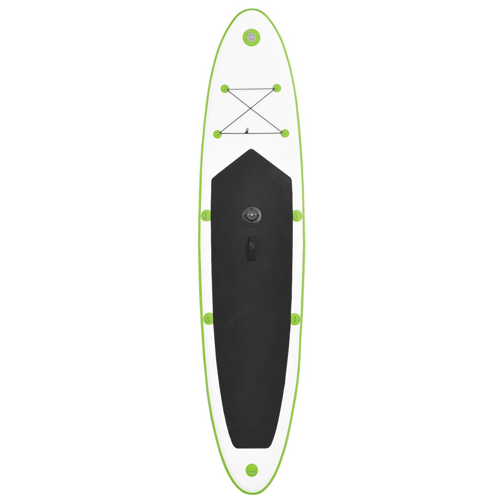 vidaXL Nafukovací Stand Up Paddleboard s plachtou zeleno-bílý