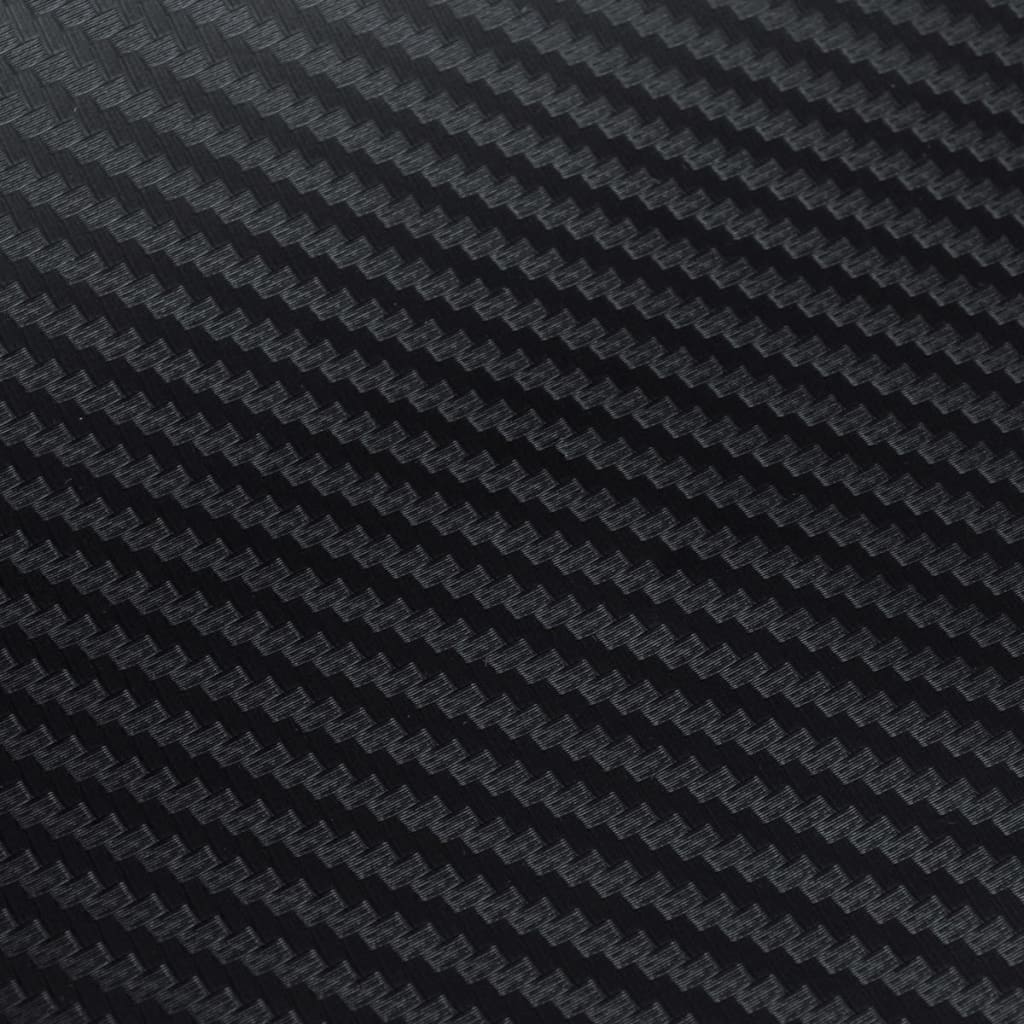 Vinylová fólie na auto z karbonového vlákna 3D černá 152 x 500 cm