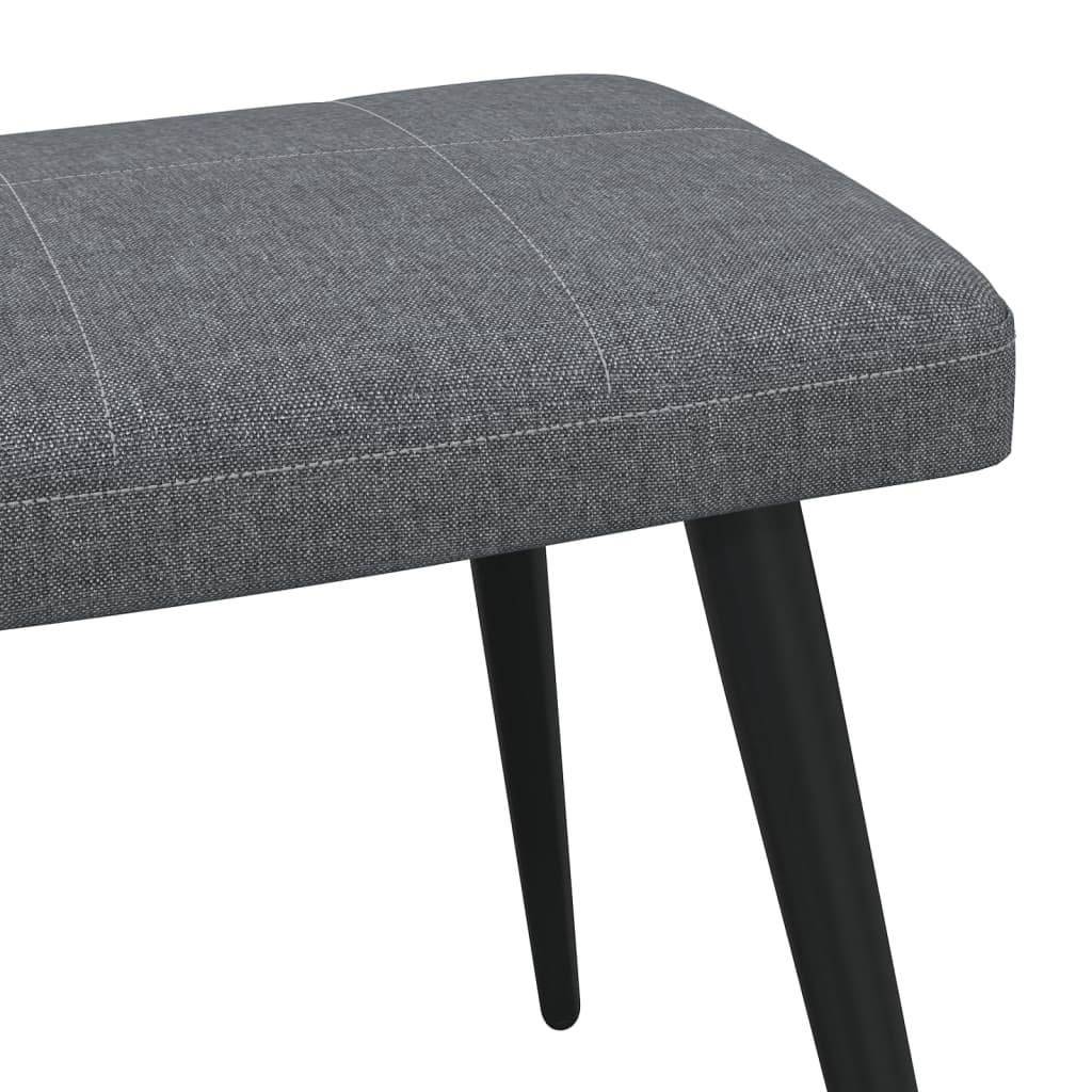 vidaXL Relaxační židle se stoličkou tmavě šedá textil