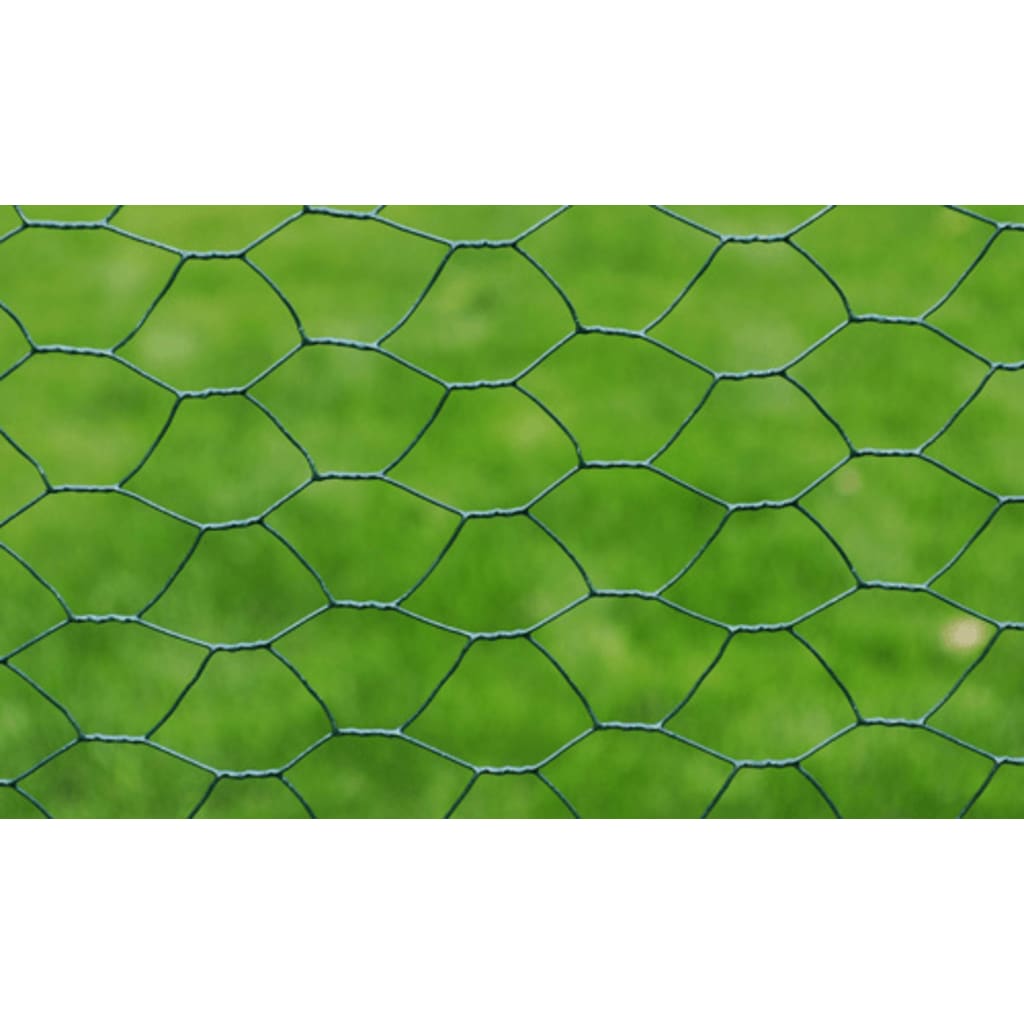 vidaXL Pletivo ke kurníku pozinkované PVC vrstva 25 x 0,75 m zelené
