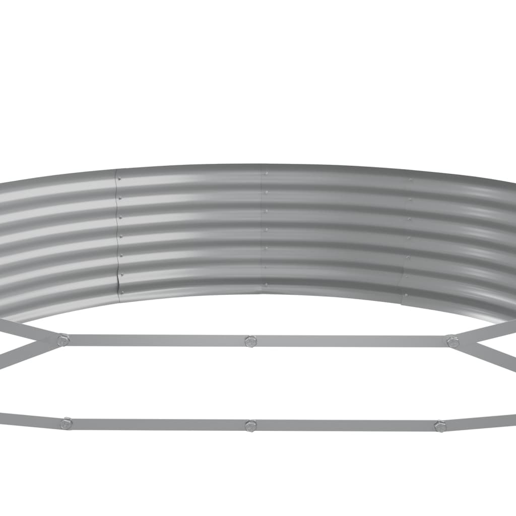 vidaXL Vyvýšený záhon práškově lakovaná ocel 373x140x36 cm šedý