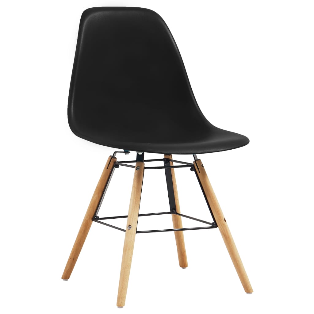 vidaXL Jídelní židle 6 ks černé plast