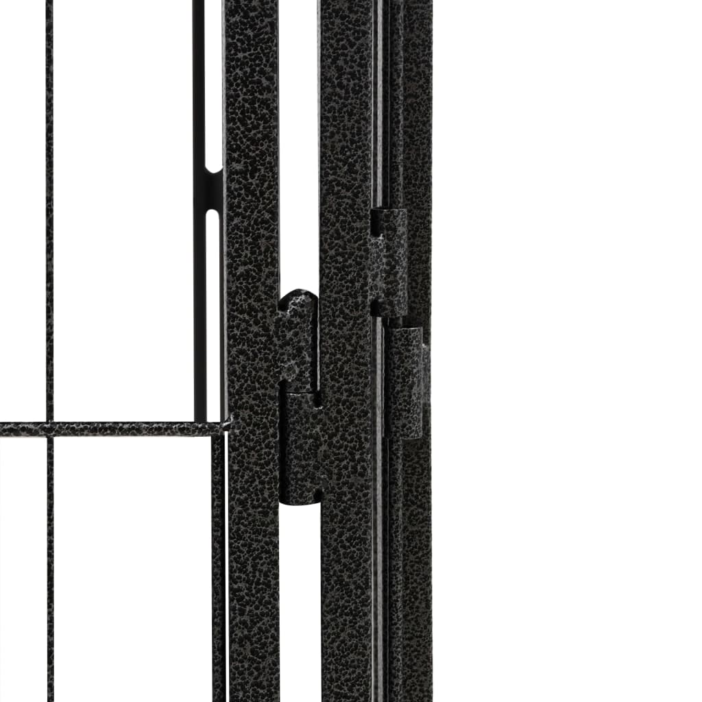 vidaXL 8panelová ohrádka pro psy černá 100 x 50 cm práškovaná ocel