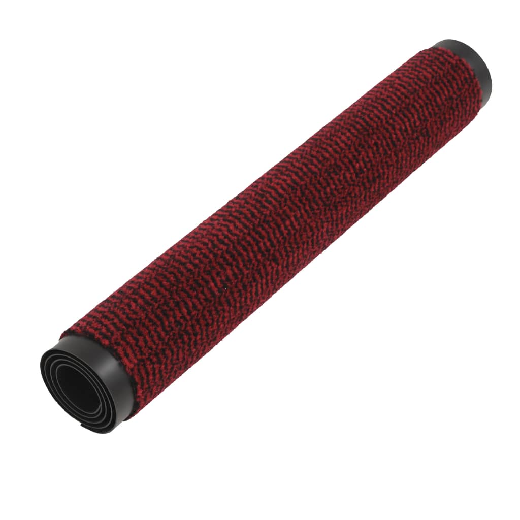 vidaXL Protiprachová obdélníková rohožka všívaná 90 x 150 cm červená
