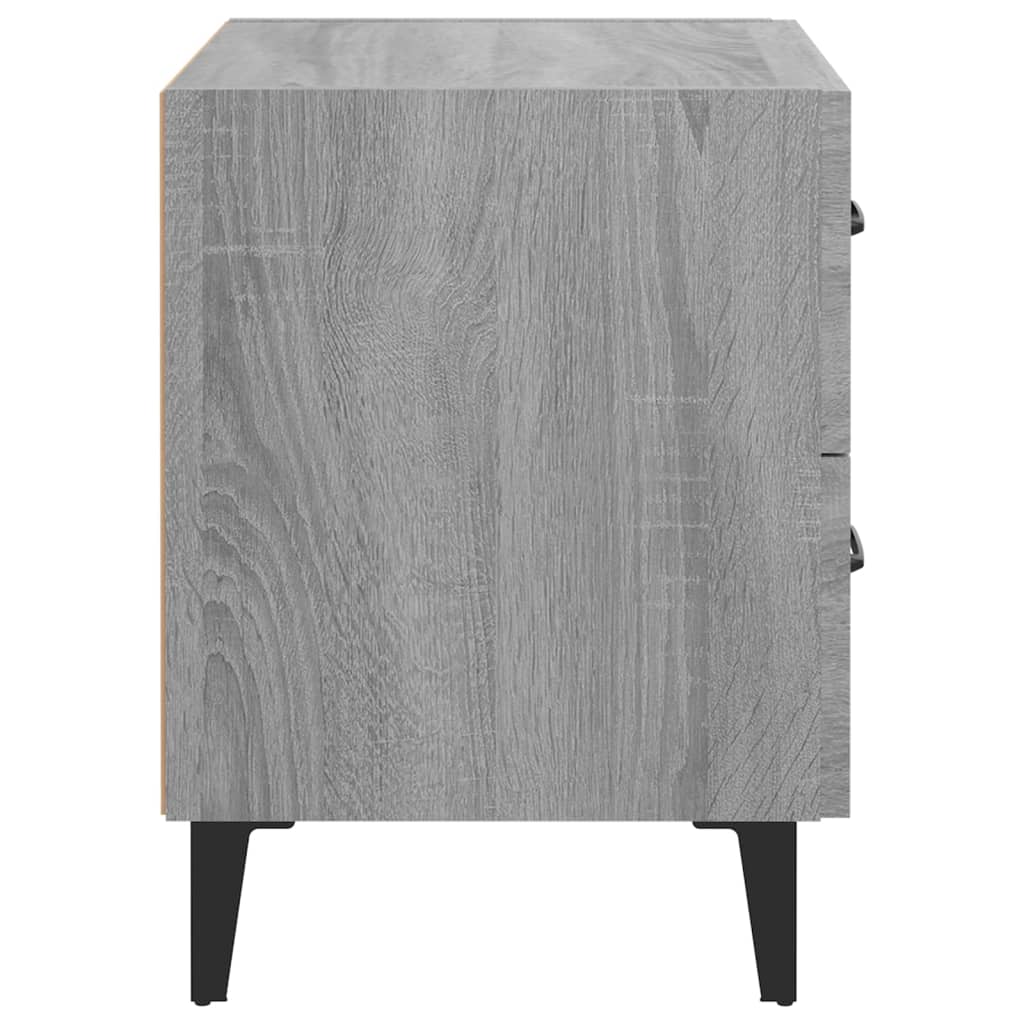 vidaXL Noční stolek šedý sonoma 40 x 35 x 47,5 cm