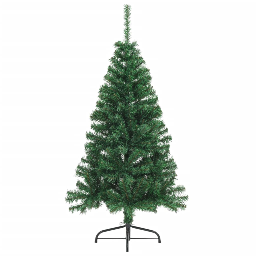 vidaXL Umělý poloviční vánoční stromek se stojanem zelený 150 cm PVC