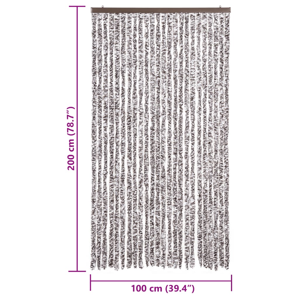 vidaXL Závěs proti hmyzu hnědý a béžový 100 x 200 cm žinylka