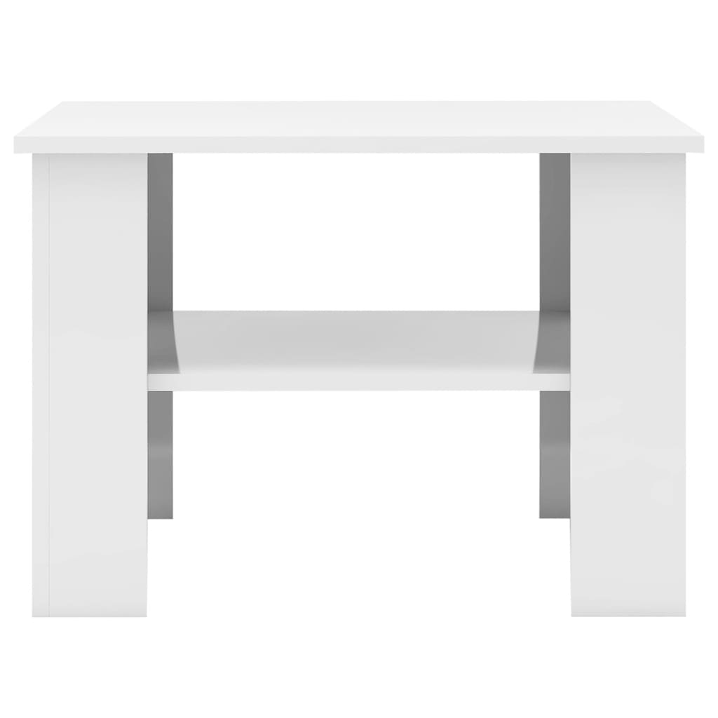 vidaXL Konferenční stolek bílý vysoký lesk 60x60x42 cm dřevotříska
