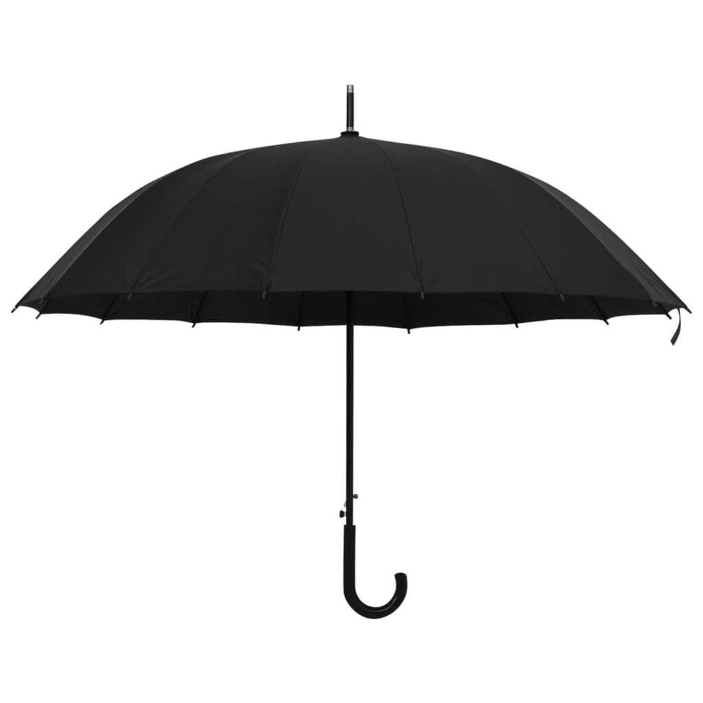 vidaXL Deštník automatický černý 120 cm
