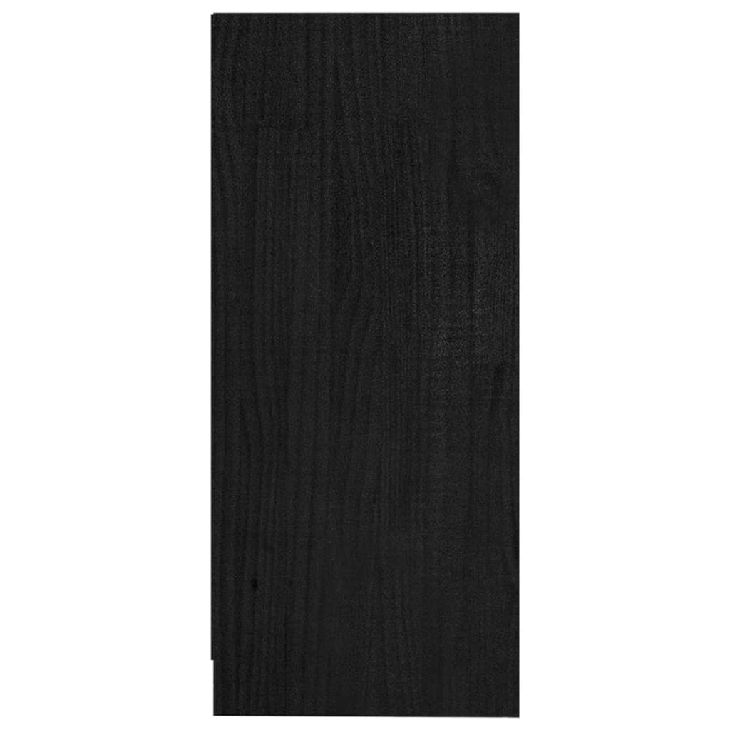 vidaXL Odkládací skříňka černá 35,5 x 33,5 x 76 cm masivní borovice