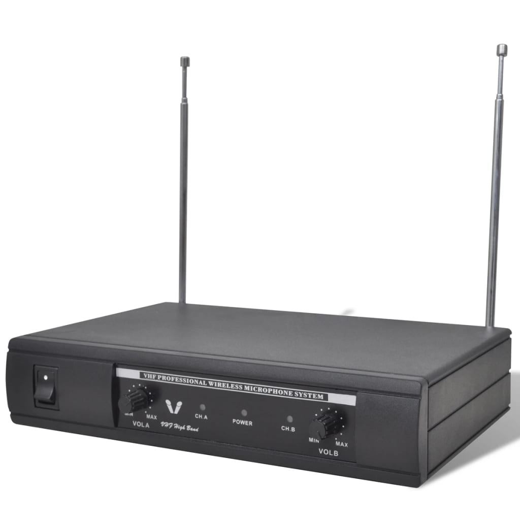 Bezdrátový mikrofonní systém VHF - přijímač a 2 x headset mikrofon