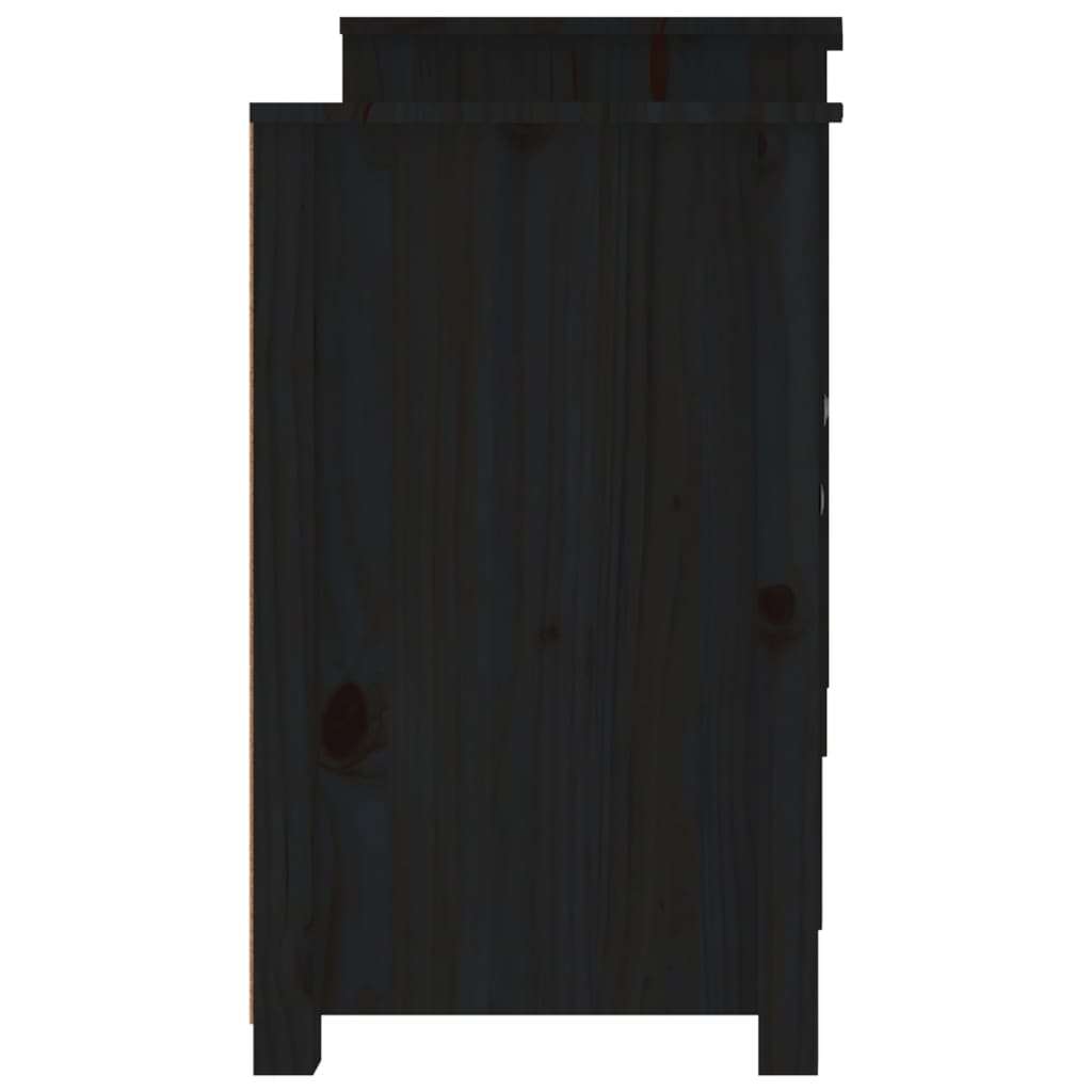 vidaXL Příborník černý 164x37x68 cm masivní borové dřevo
